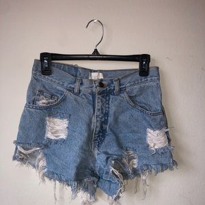 Custom Distressed Jean Shorts